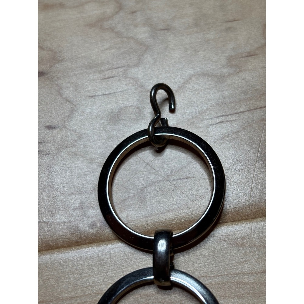 Chain Belt Women One Size Silver Tone Round O-Ring Adjustable Unbranded - Picture 4 of 9